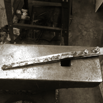 In the early stages -just  roughly forged to shape